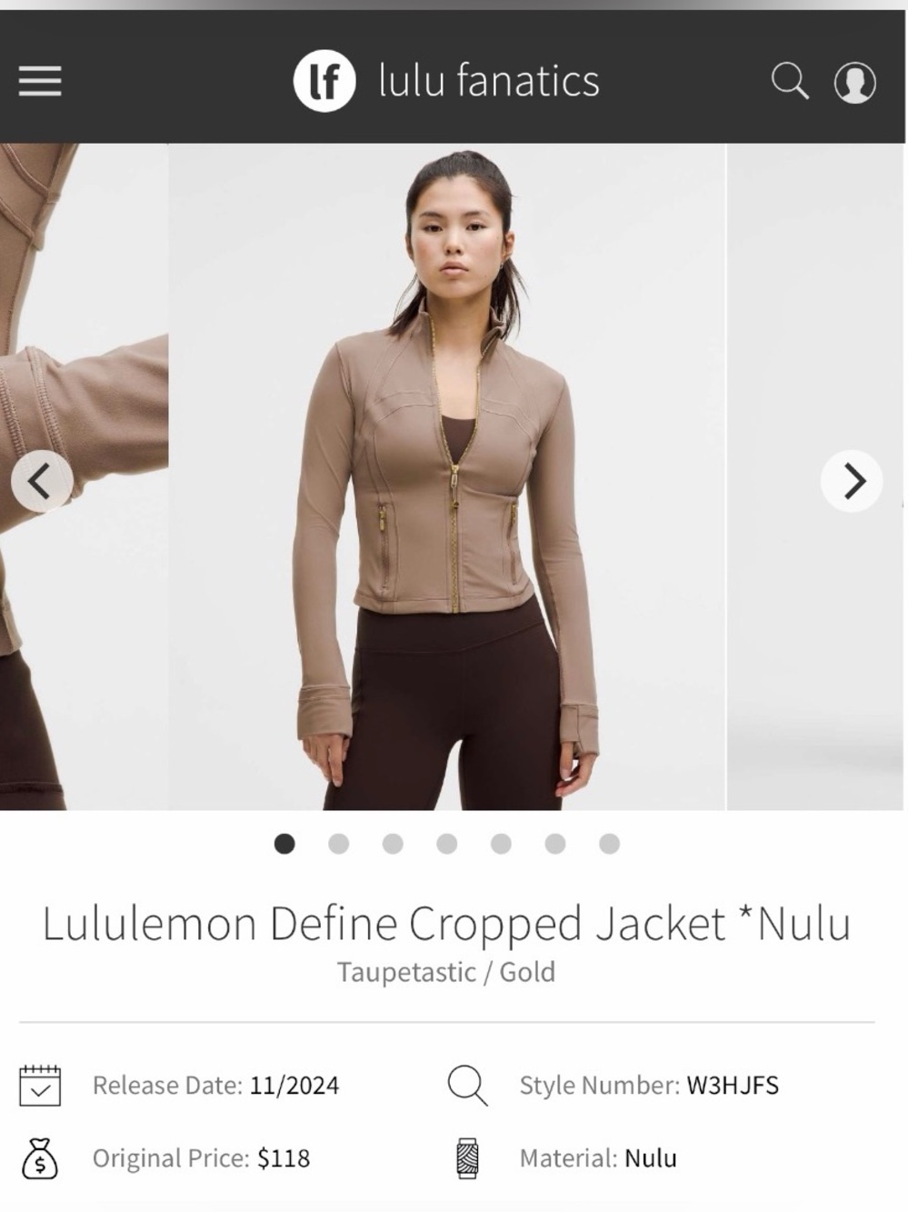 Lululemon Define Cropped Jacket - Nulu - Picture 9 of 9
